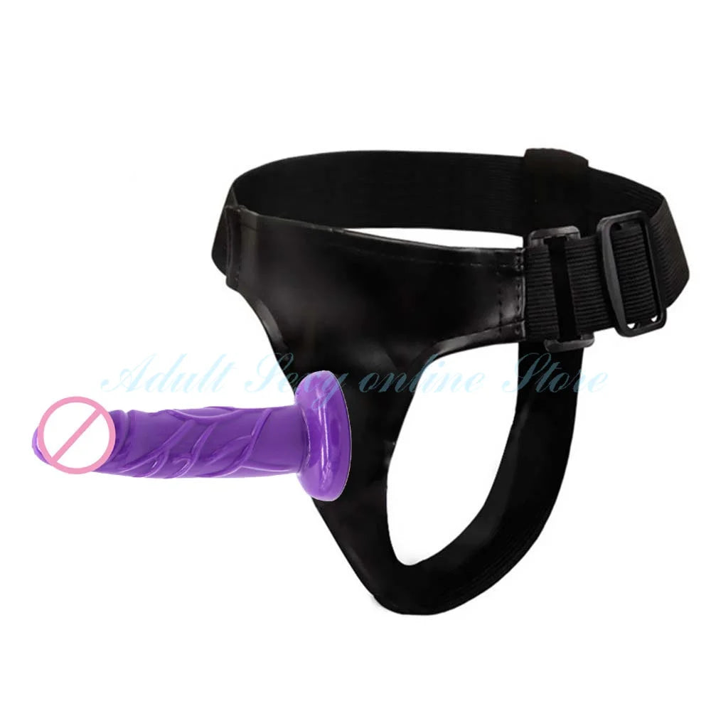 Soft Lesbian Strapon Harness Double Dildo