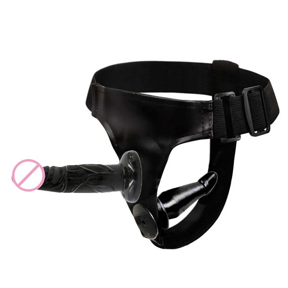 Soft Lesbian Strapon Harness Double Dildo